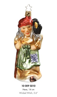 Ведьма с вороном.14 см 3134